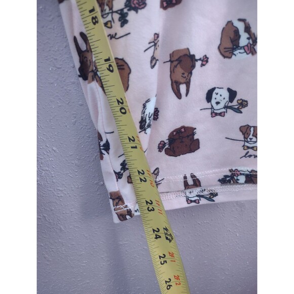 Ellen DeGeneres Pajama Set L Pink/Gray Dogs Notch Collar Dog Love Soft &Cozy - Picture 13 of 14